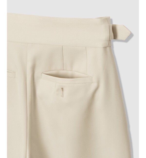 allureville「ウール混サテンハイウエストパンツ」|チノ|