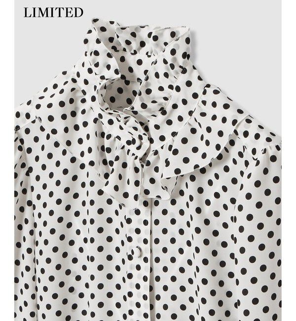 LOULOU WILLOUGHBY「◇【LOULOU WILLOUGHBY】デシンドットフリルボウタイブラウス」|シャツ・ブラウス|