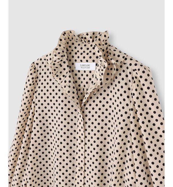 LOULOU WILLOUGHBY「◇【LOULOU WILLOUGHBY】デシンドットフリルボウタイブラウス」|シャツ・ブラウス|