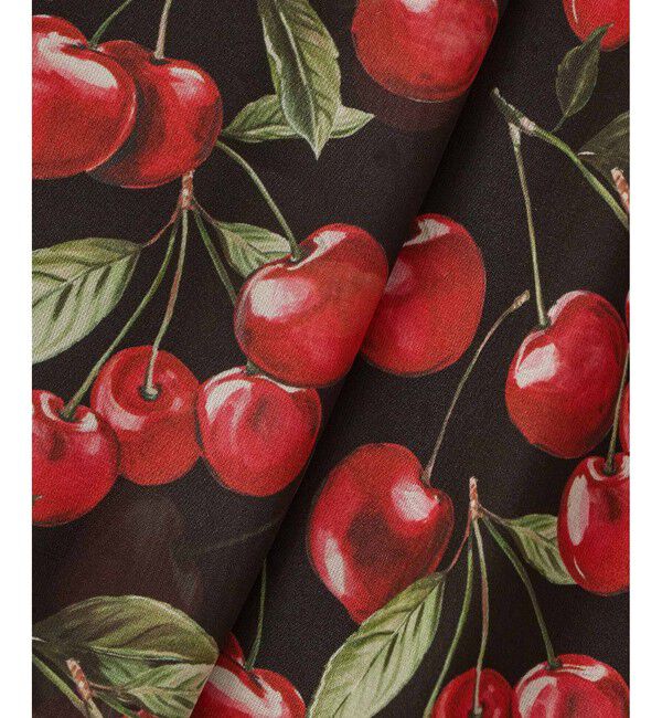 LOULOU WILLOUGHBY「【LOULOU WILLOUGHBY】LISAチェリープリント リボンワンピース」|ワンピース|