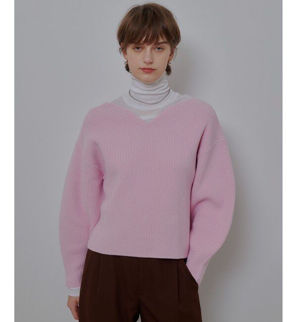 allureville「ハートネックプルオーバー」|ニット・セーター|