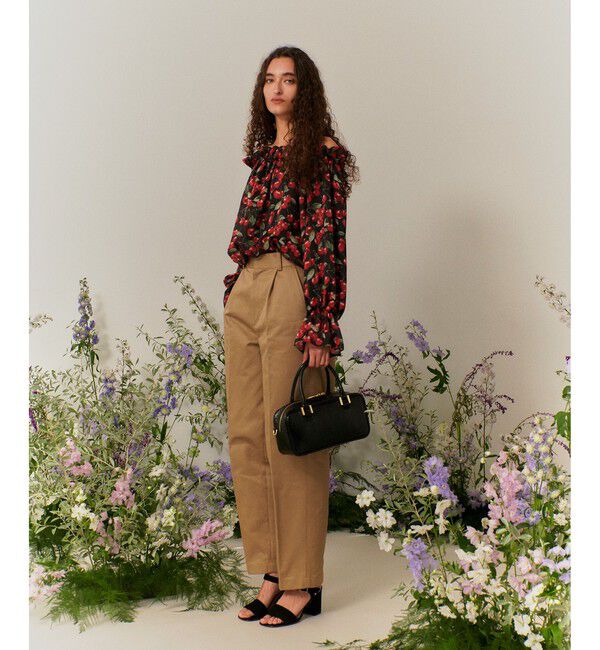 LOULOU WILLOUGHBY「【LOULOU WILLOUGHBY】LISAチェリープリントオフショルブラウス」|シャツ・ブラウス|