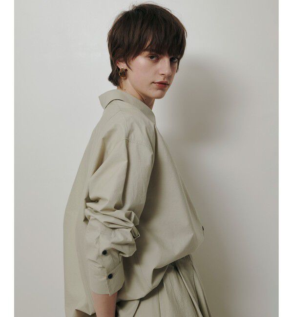 allureville「【ATELIER Line】タイプライターロングシャツ」|シャツ・ブラウス|