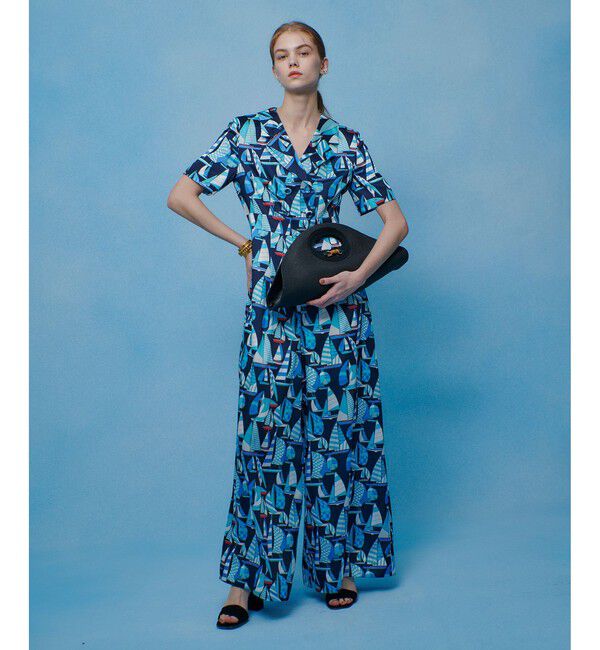 LOULOU WILLOUGHBY「【LOULOU WILLOUGHBY】RATTI マリーナプリントオールインワン」|オールインワン|