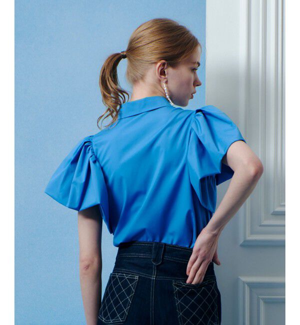 LOULOU WILLOUGHBY「【LOULOU WILLOUGHBY】バルーンスリーブシャツブラウス」|シャツ・ブラウス|