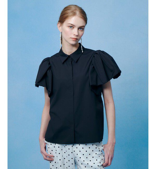 LOULOU WILLOUGHBY「【LOULOU WILLOUGHBY】バルーンスリーブシャツブラウス」|シャツ・ブラウス|