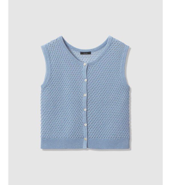 allureville「透かし編みジレプルオーバー」|ニット・セーター|