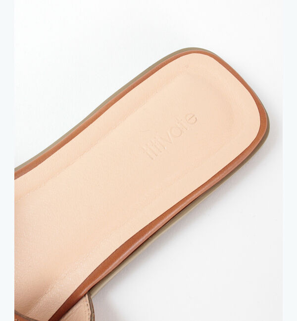 titivate「フラットスクエアサンダル」|サンダル|