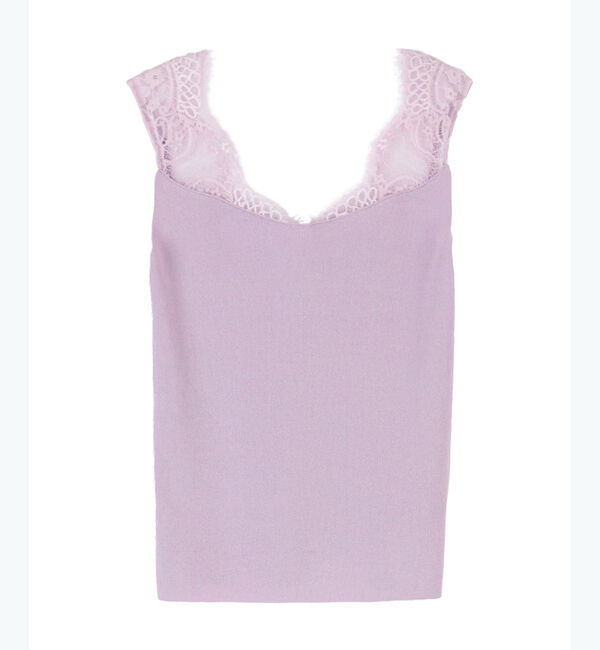 ur's「肩レースタンクトップ」|タンクトップ|ラベンダー