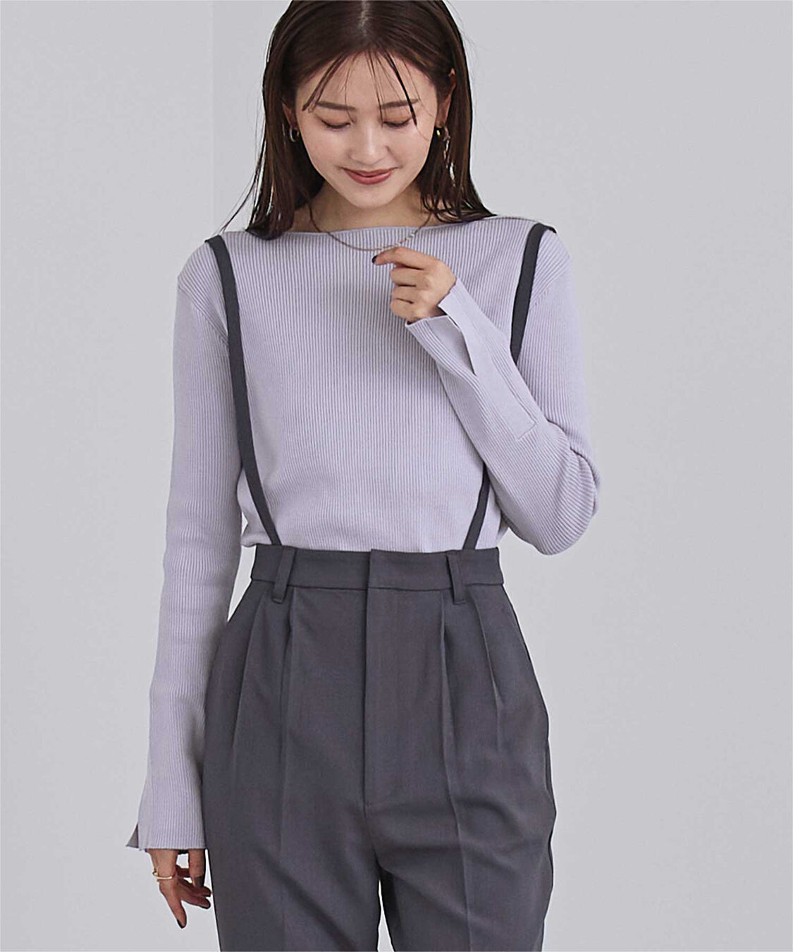 ur's「ボートネックスリットスリーブリブニット」|ニット・セーター|