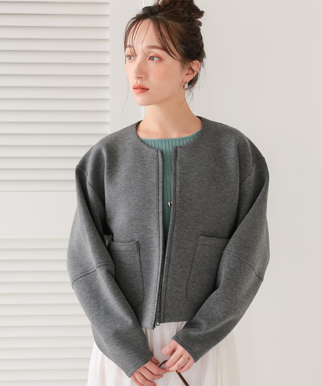 titivate「コクーンスリーブブルゾン」|ブルゾン・スタジャン|