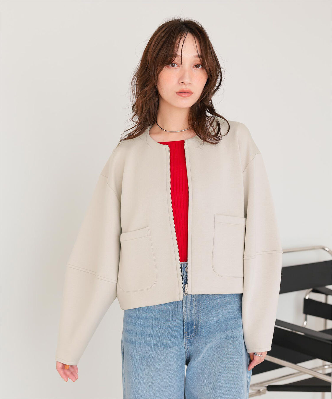 titivate「コクーンスリーブブルゾン」|ブルゾン・スタジャン|