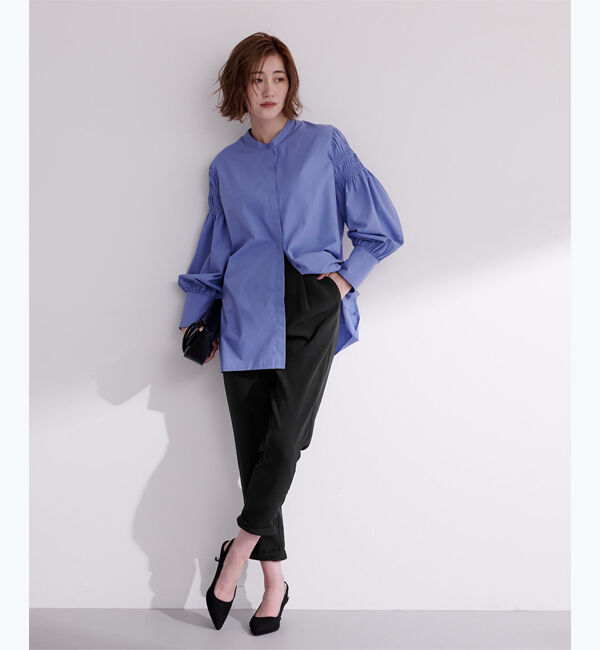 ur's「ツイストヘムテーパードパンツ」|スラックス|