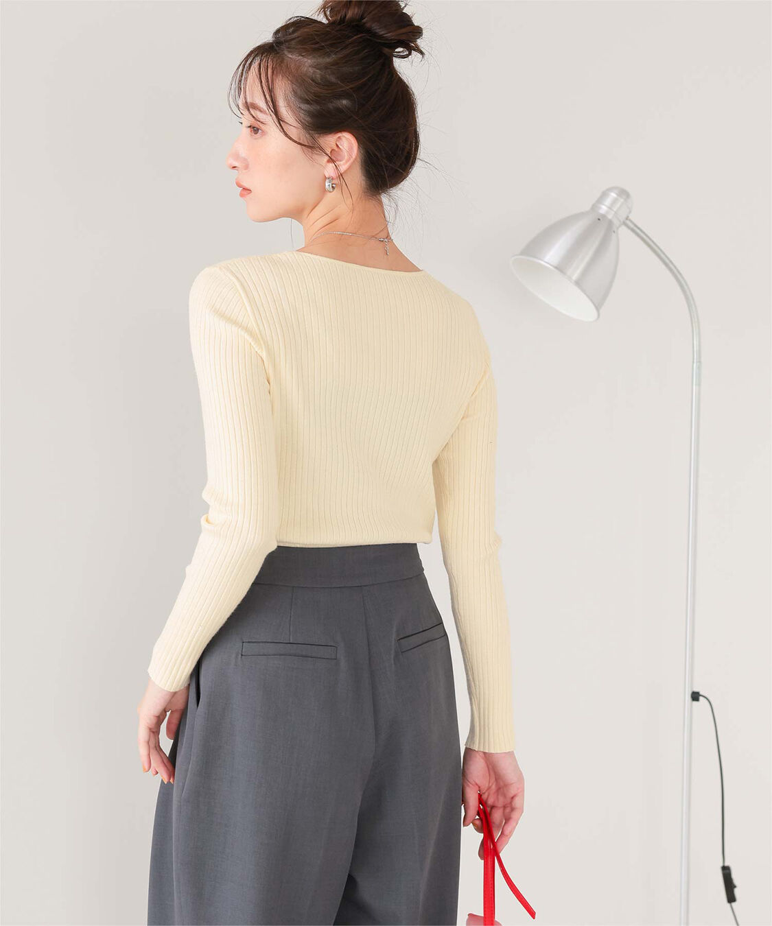 titivate「ボートネックリブ編みニット」|ニット・セーター|