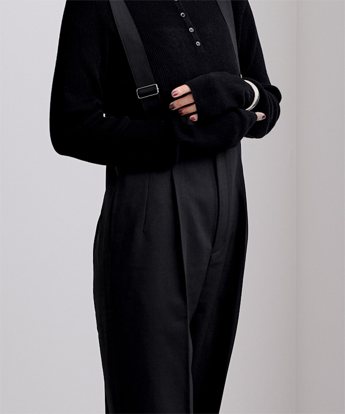 ur's「センタープレスダブルサロペットパンツ」|オールインワン|