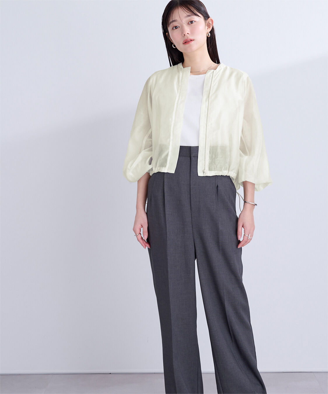 ur's「ドローストリングシアーブルゾン」|ブルゾン・スタジャン|