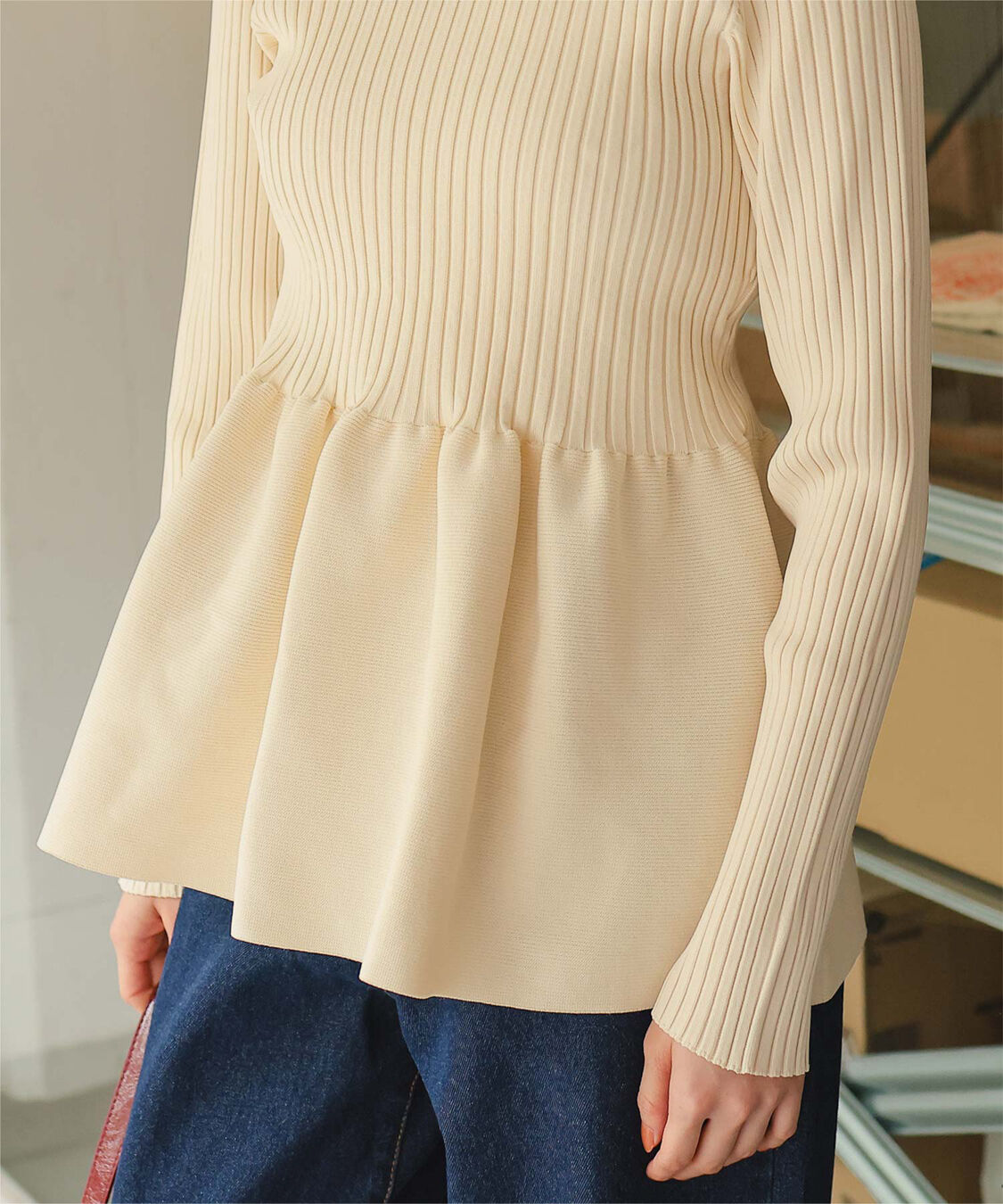 titivate「前後2wayペプラムニットトップス」|ニット・セーター|