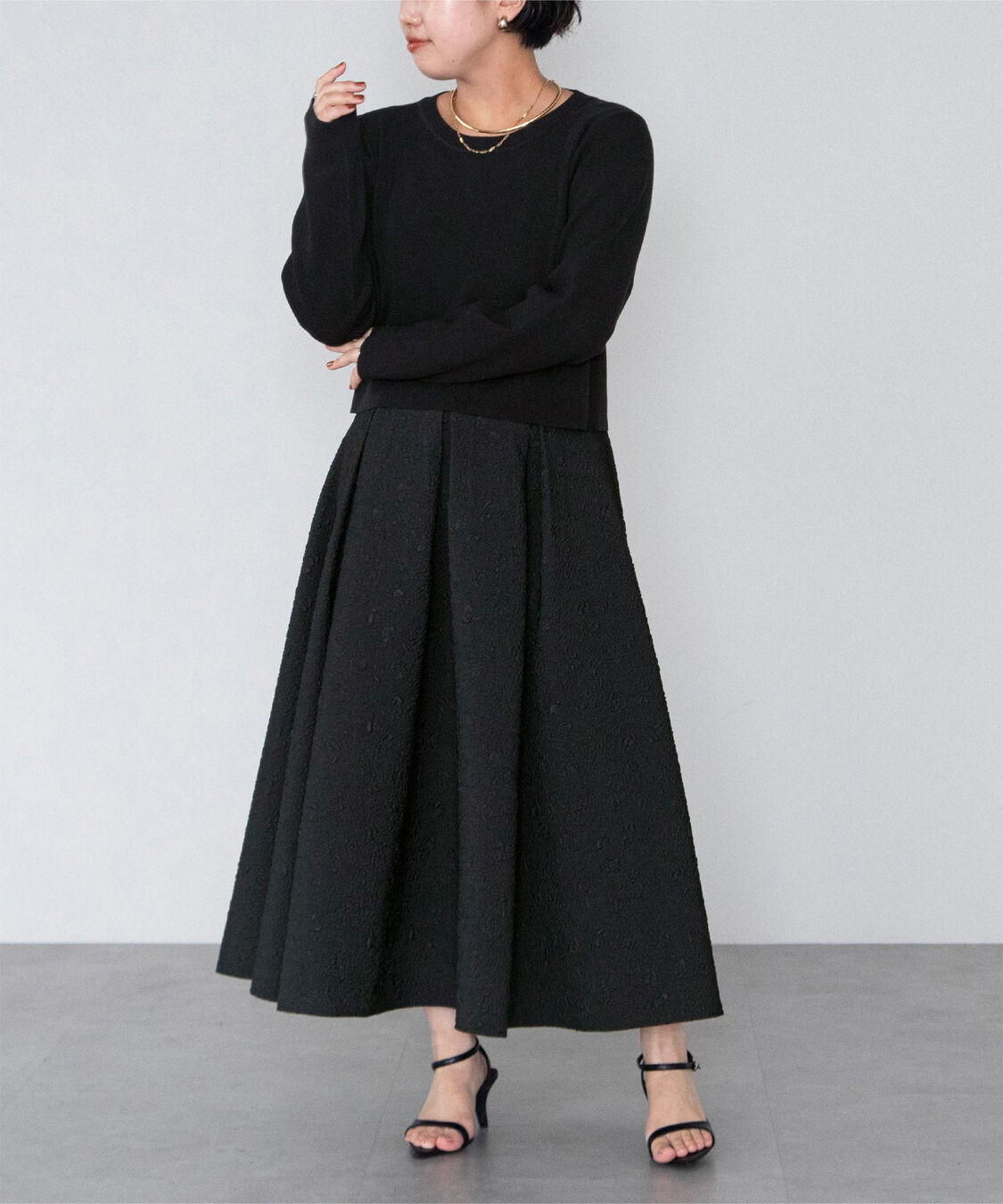 ur's「ラウンドネッククロップドニット」|ニット・セーター|