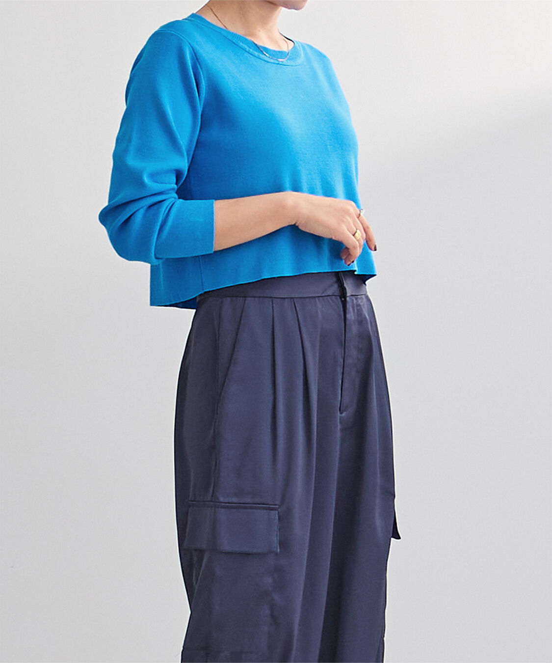 ur's「ラウンドネッククロップドニット」|ニット・セーター|