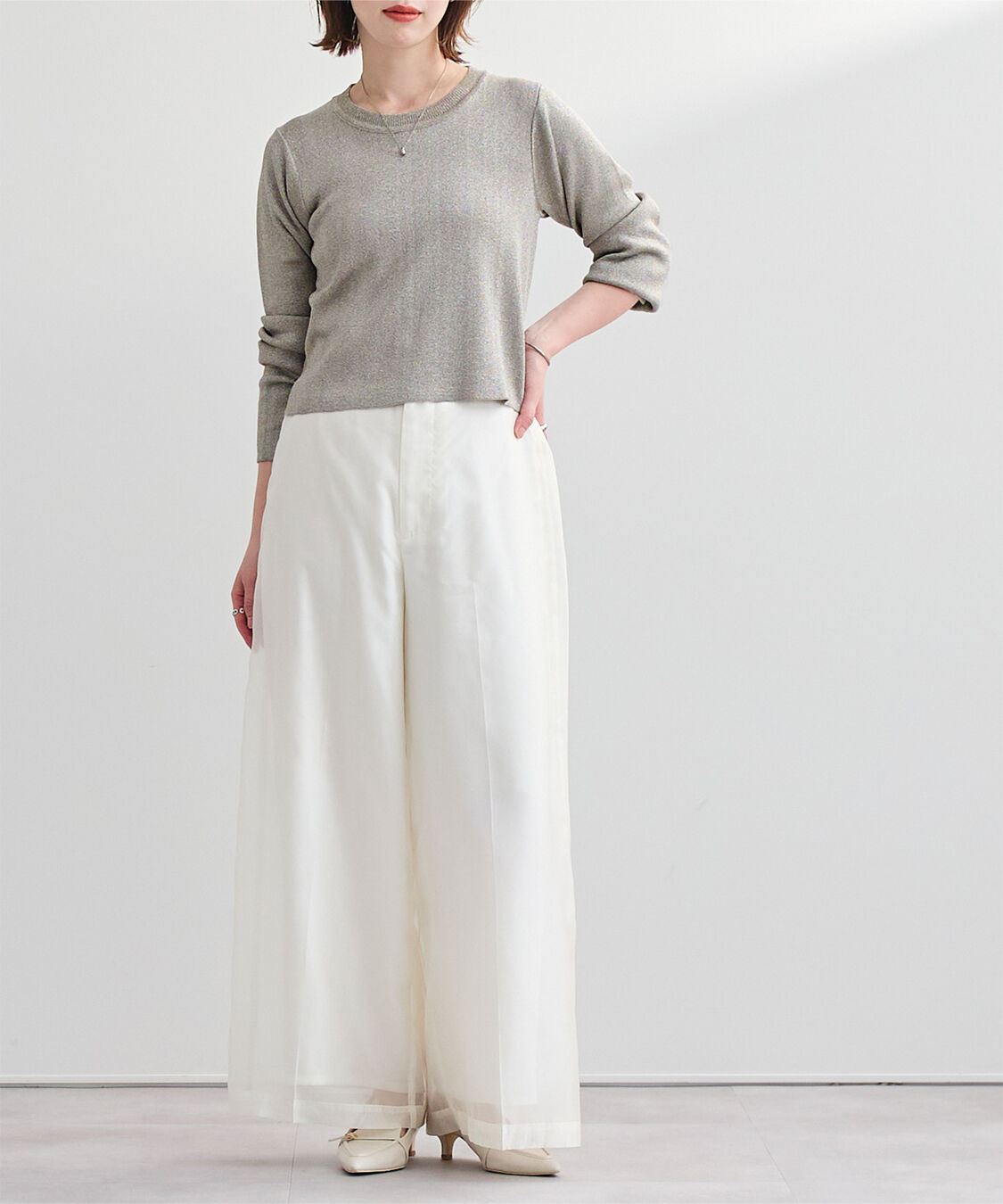 ur's「ラウンドネッククロップドニット」|ニット・セーター|