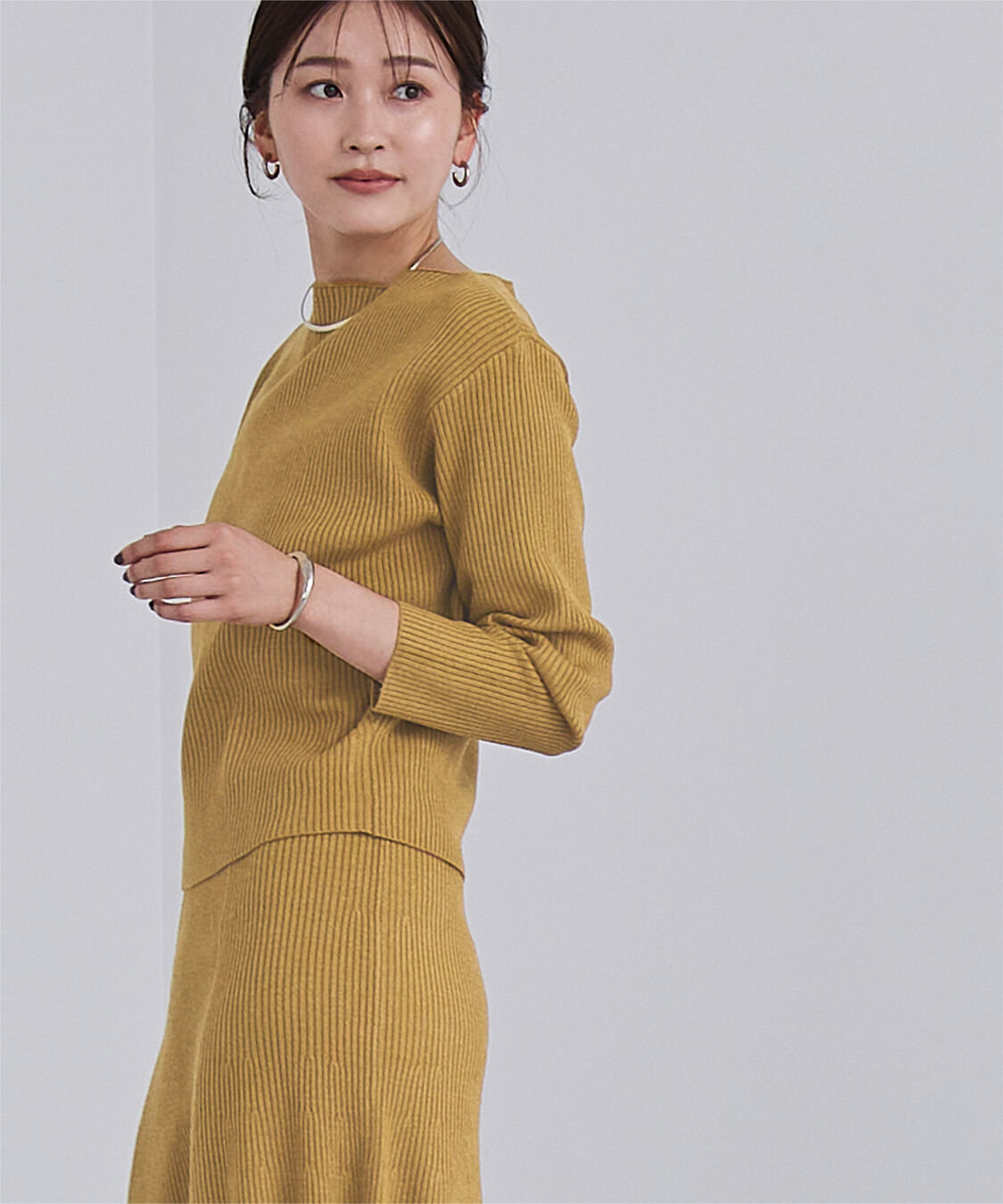 ur's「ボートネックドロップショルダーリブニット」|ニット・セーター|