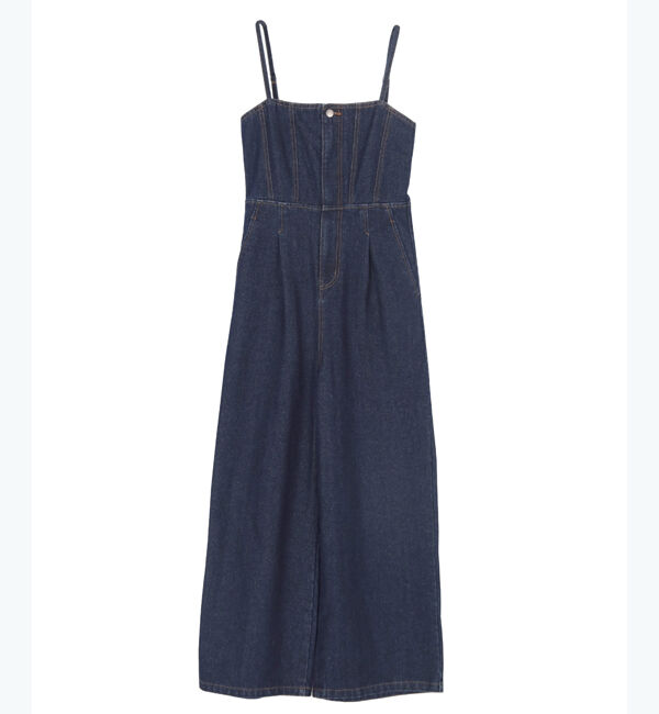 titivate「キャミソールデニムオールインワン」|デニム|