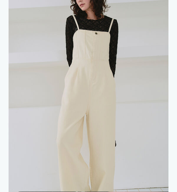 titivate「キャミソールデニムオールインワン」|デニム|