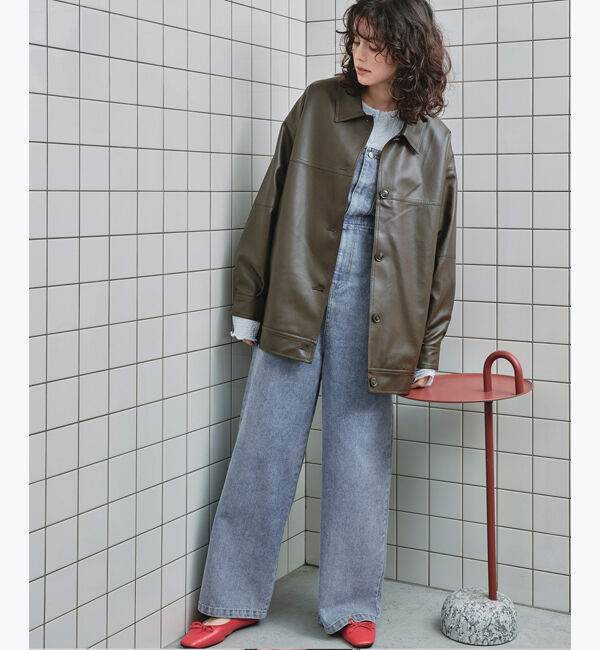 titivate「キャミソールデニムオールインワン」|デニム|