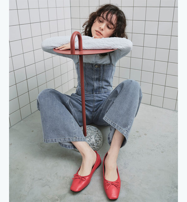 titivate「キャミソールデニムオールインワン」|デニム|