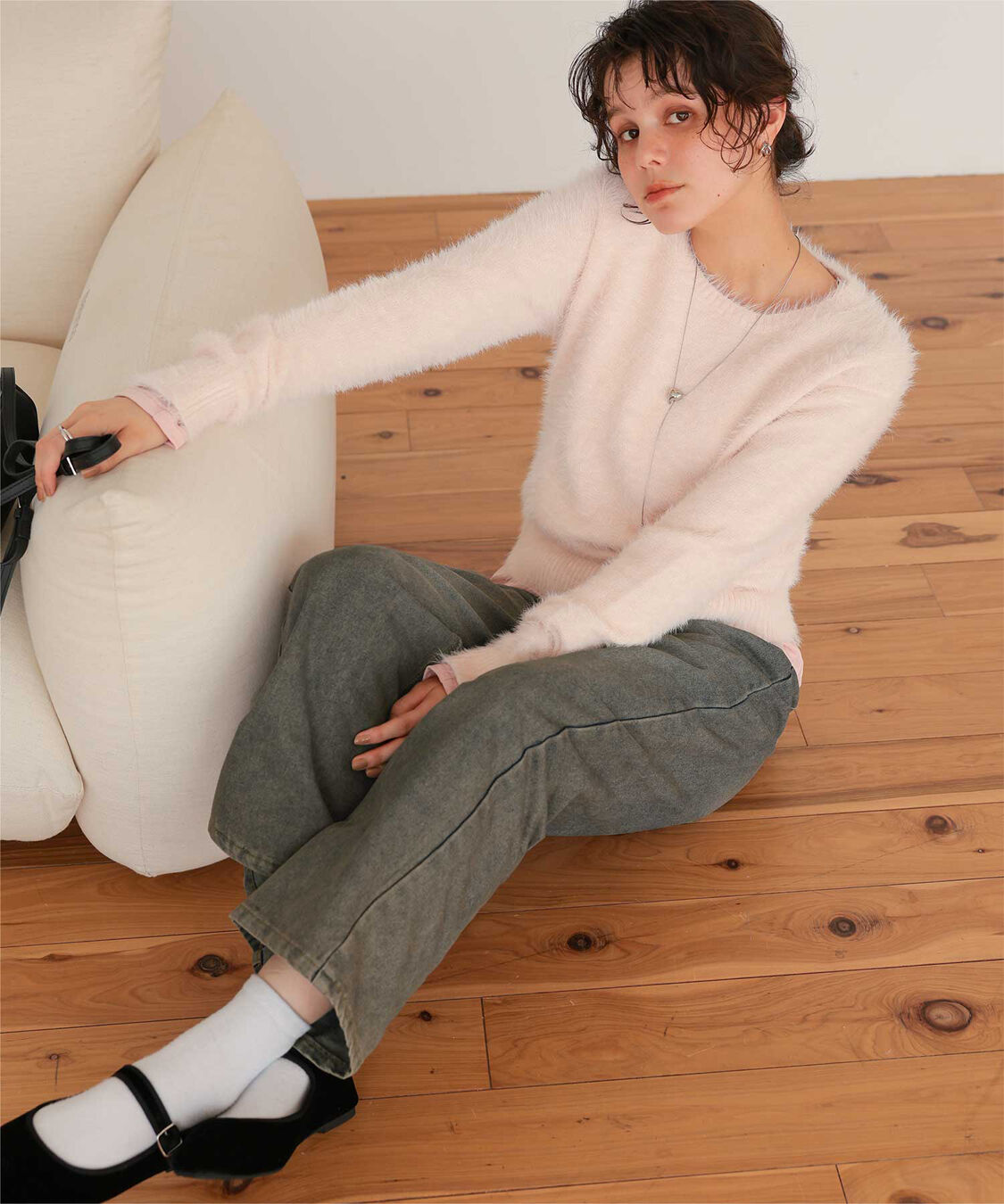 titivate「ワイドデニムパンツ」|デニム|