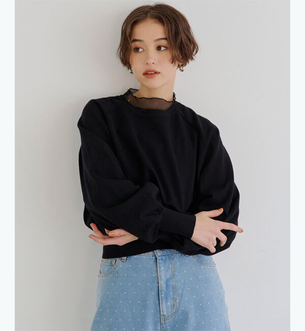 titivate「ベーシックコンパクトニット」|ニット・セーター|ブラック