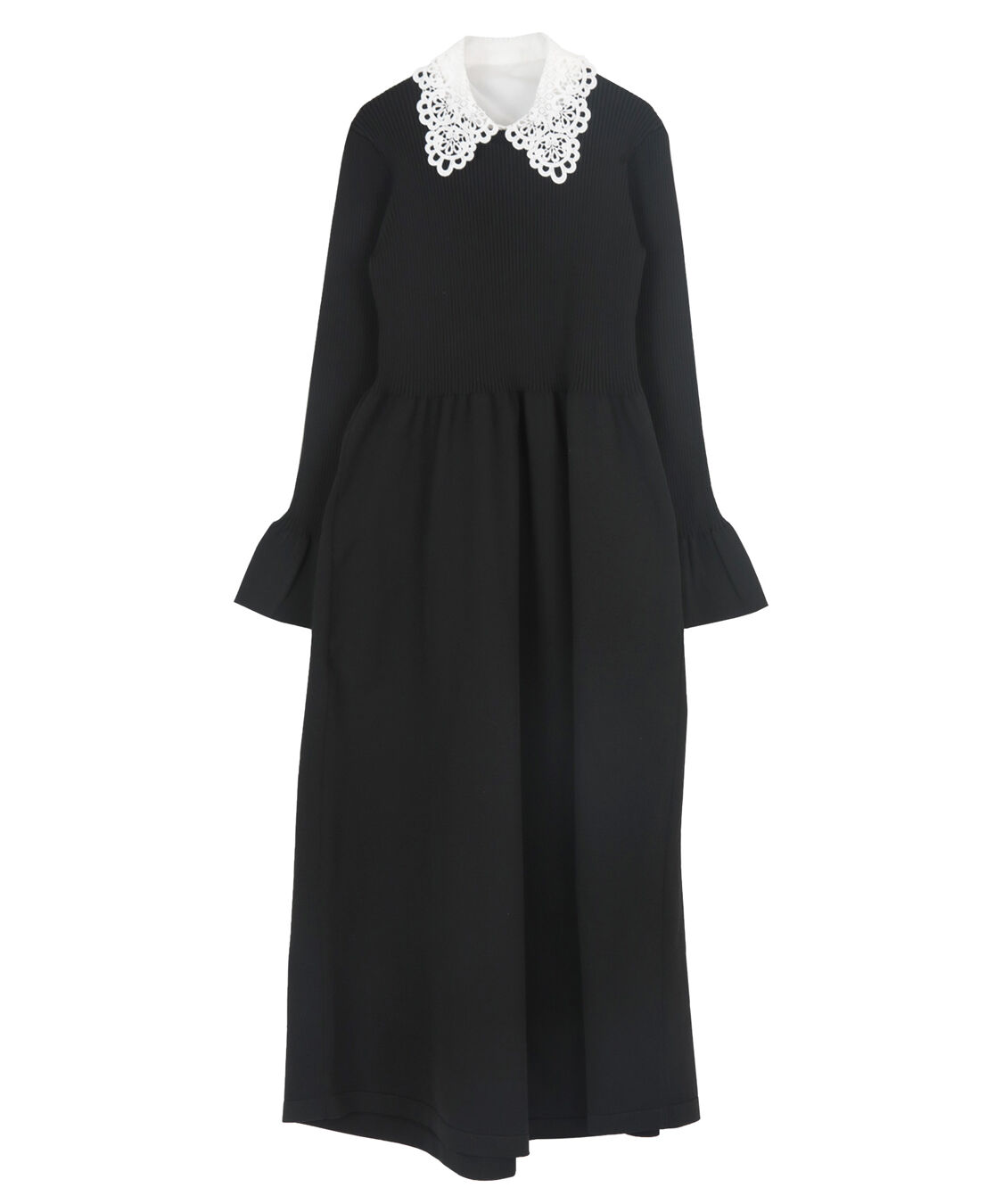 titivate「襟付きボリュームスカートニットワンピース」|ワンピース|