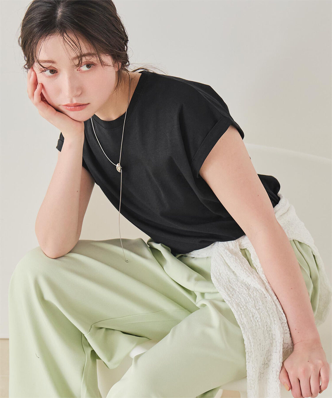 titivate「汗染み防止ダブルカフスTシャツ」|Tシャツ・カットソー|