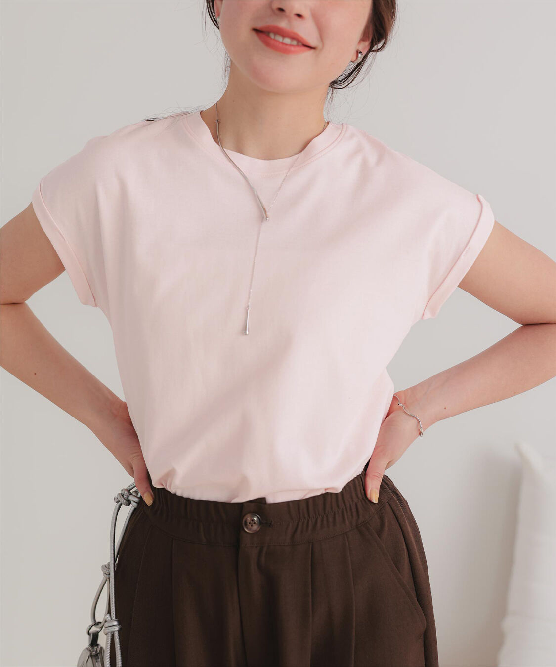 titivate「汗染み防止ダブルカフスTシャツ」|Tシャツ・カットソー|