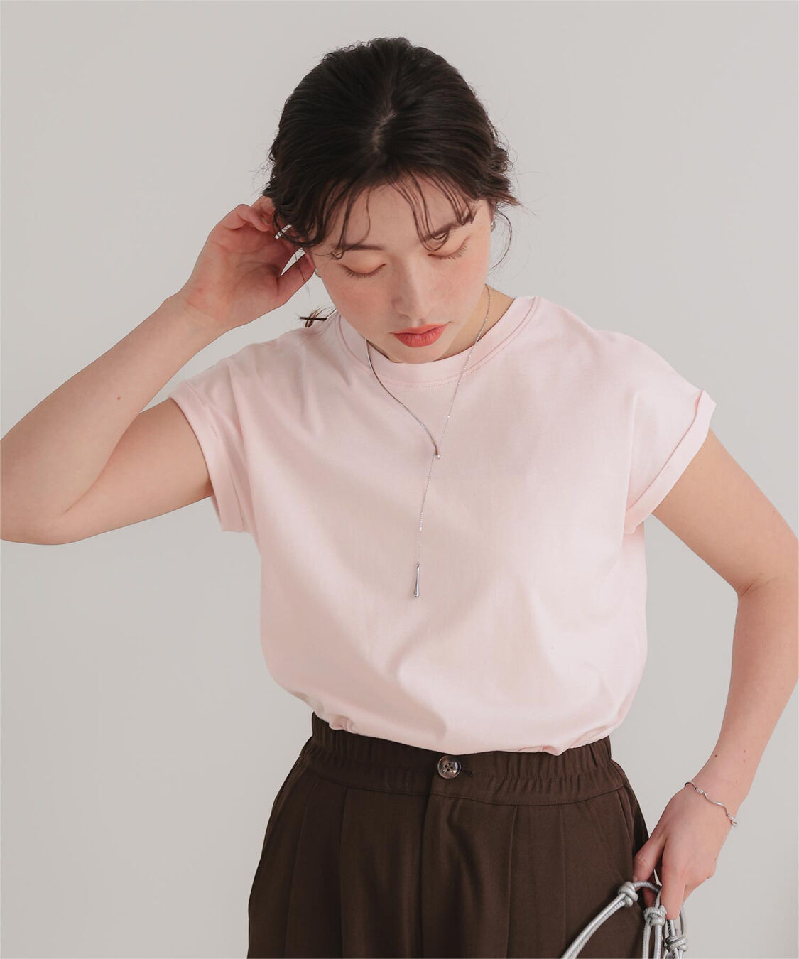 titivate「汗染み防止ダブルカフスTシャツ」|Tシャツ・カットソー|