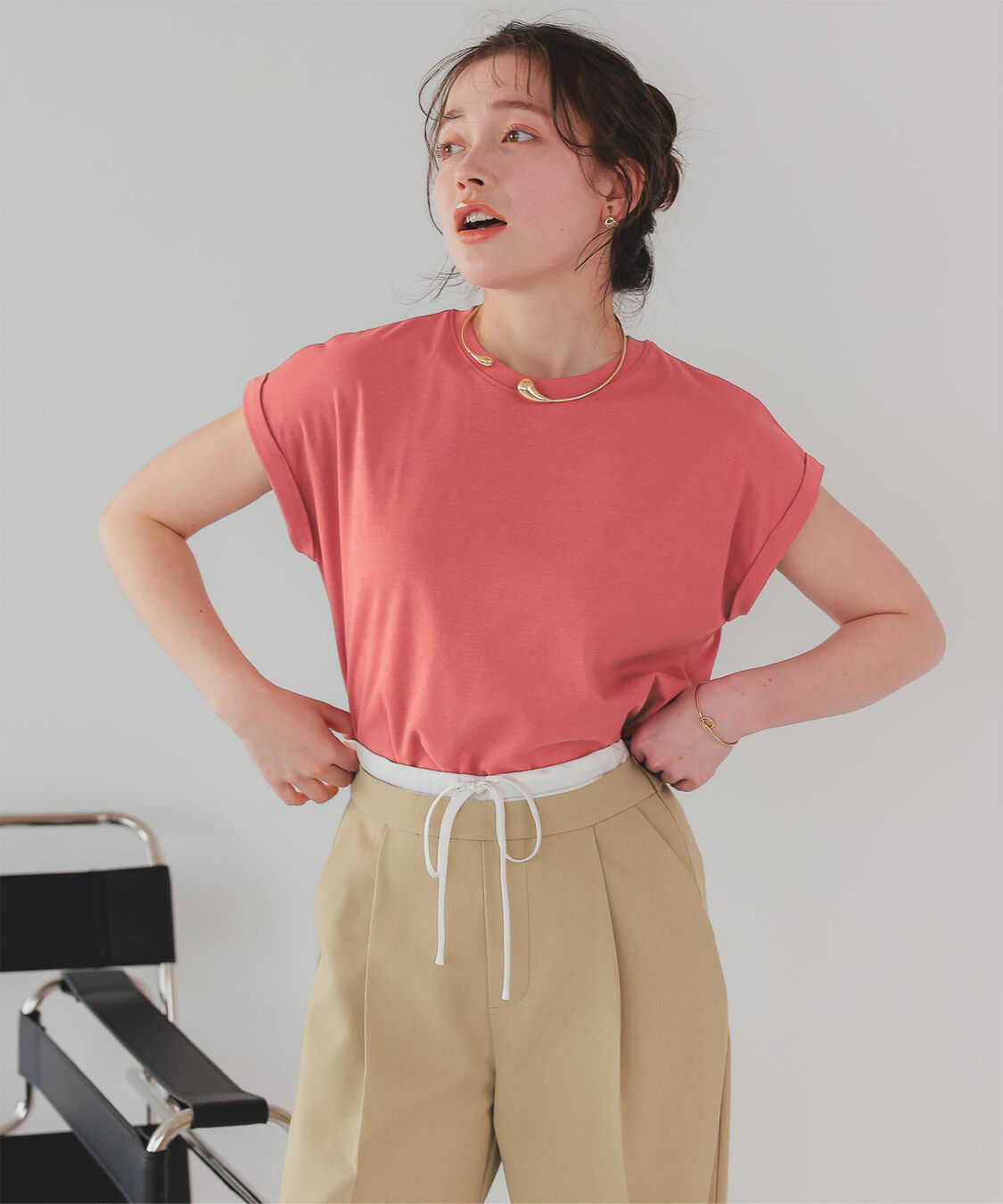 titivate「汗染み防止ダブルカフスTシャツ」|Tシャツ・カットソー|