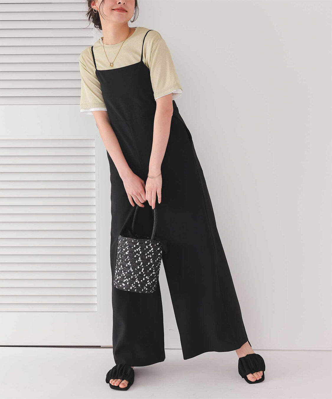 titivate「バックデザインルーズキャミソールオールインワン」|オールインワン|