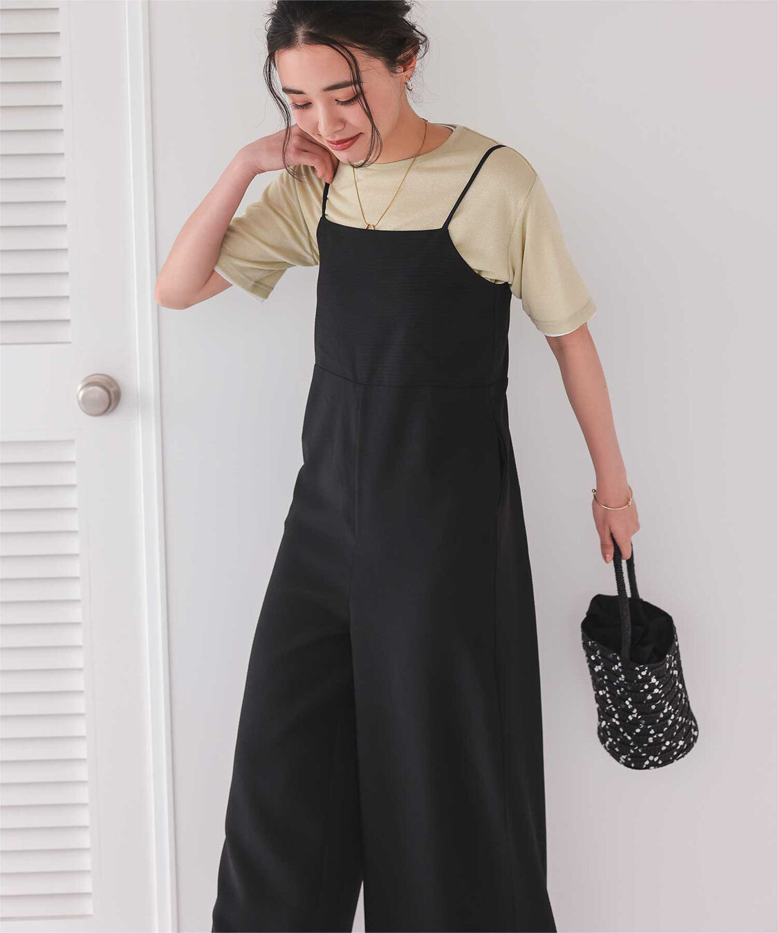 titivate「バックデザインルーズキャミソールオールインワン」|オールインワン|