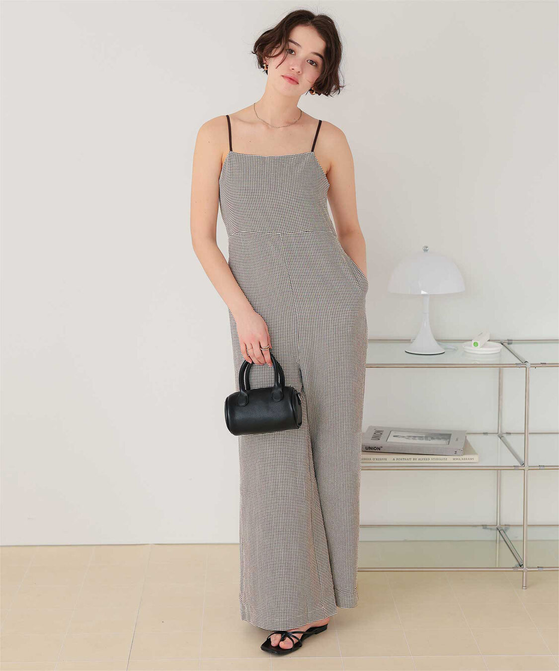 titivate「バックデザインルーズキャミソールオールインワン」|オールインワン|ダークブラウン