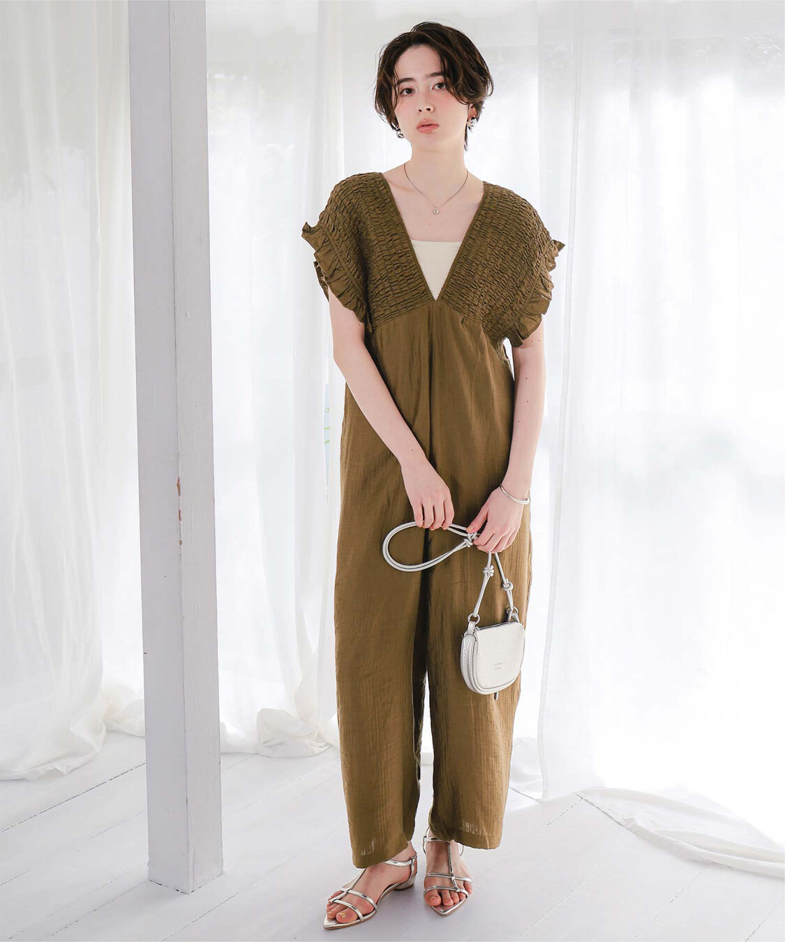 titivate「シャーリングフリルオールインワン」|オールインワン|