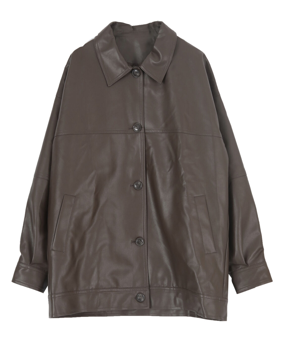 titivate「襟付フェイクレザージャケット」|その他|