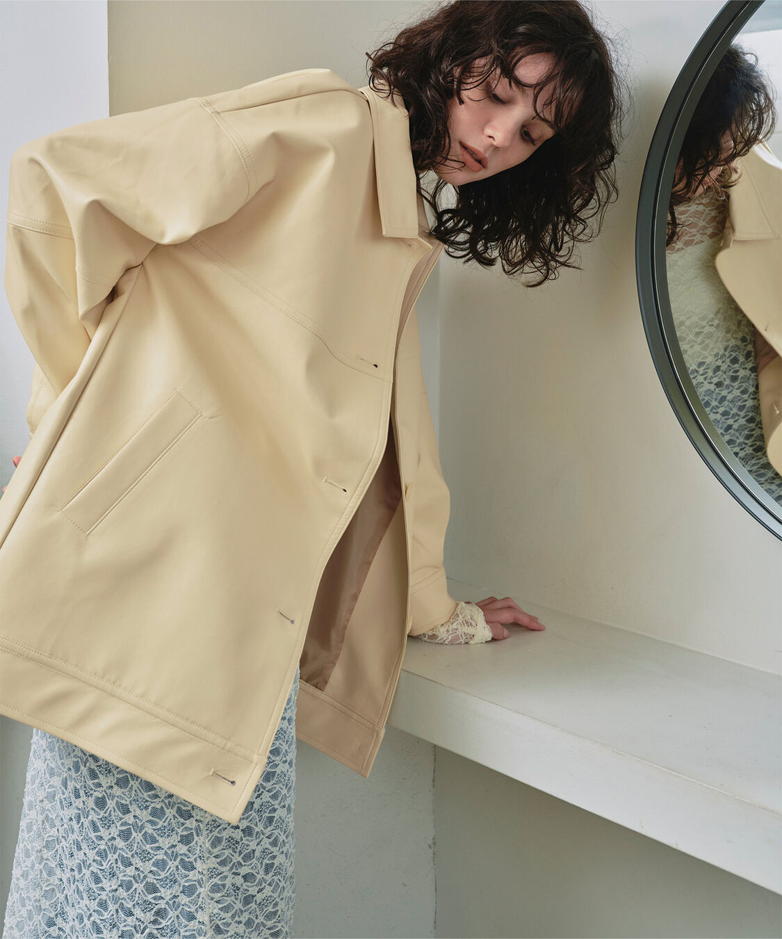 titivate「襟付フェイクレザージャケット」|その他|