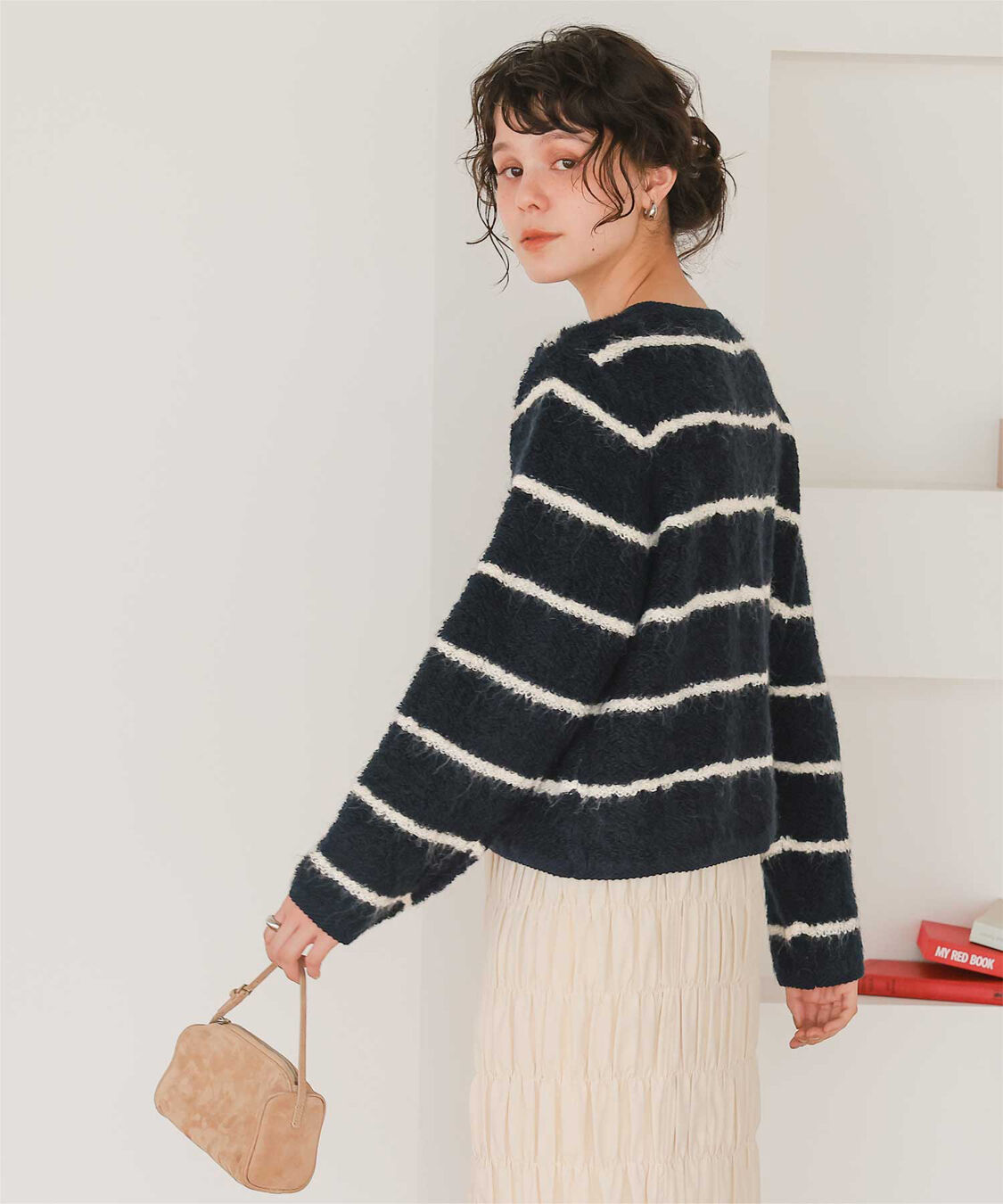 titivate「プチループゴールド釦ニットカーディガン」|ニット・セーター|