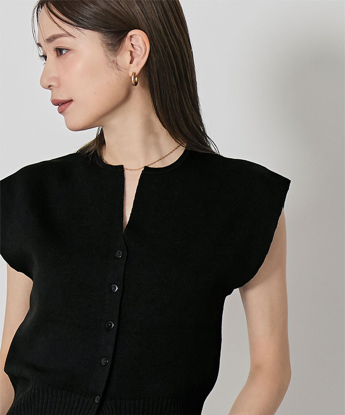 ur's「ウエストシェイプキーネックニット」|ニット・セーター|