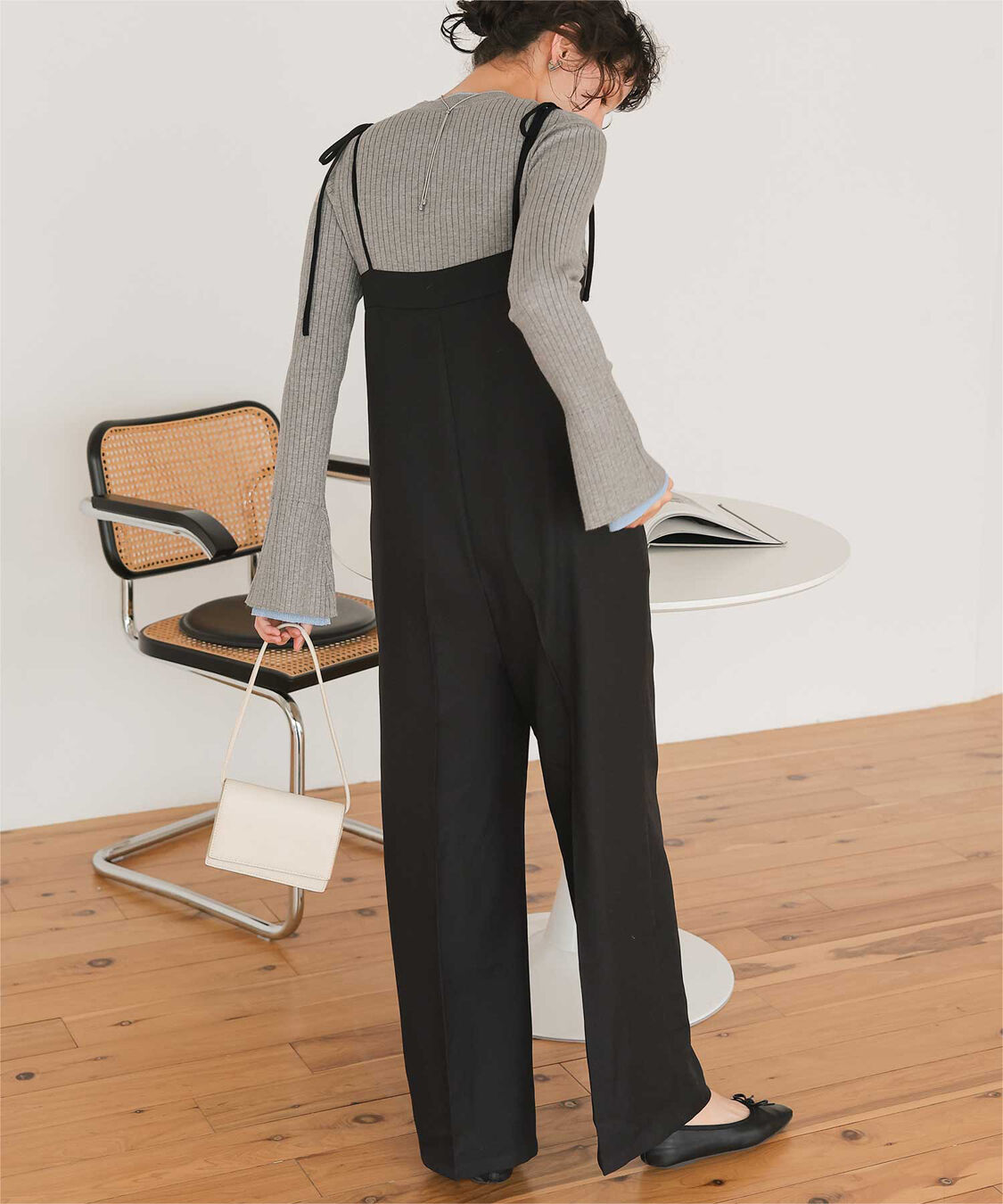 titivate「配色シアードッキングフレアスリーブリブニット」|ニット・セーター|