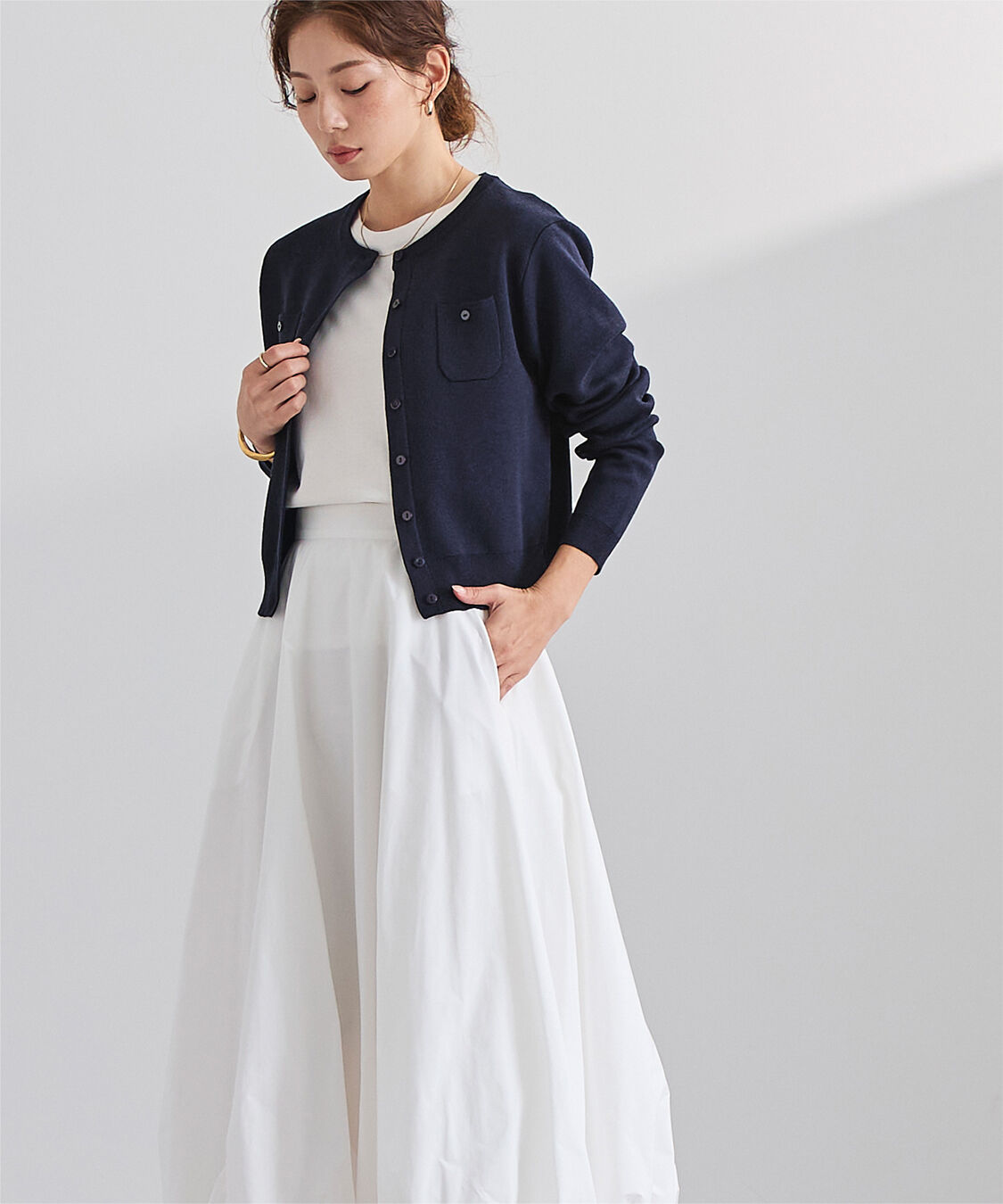 ur's「胸ポケットニットカーディガン」|ニット・セーター|