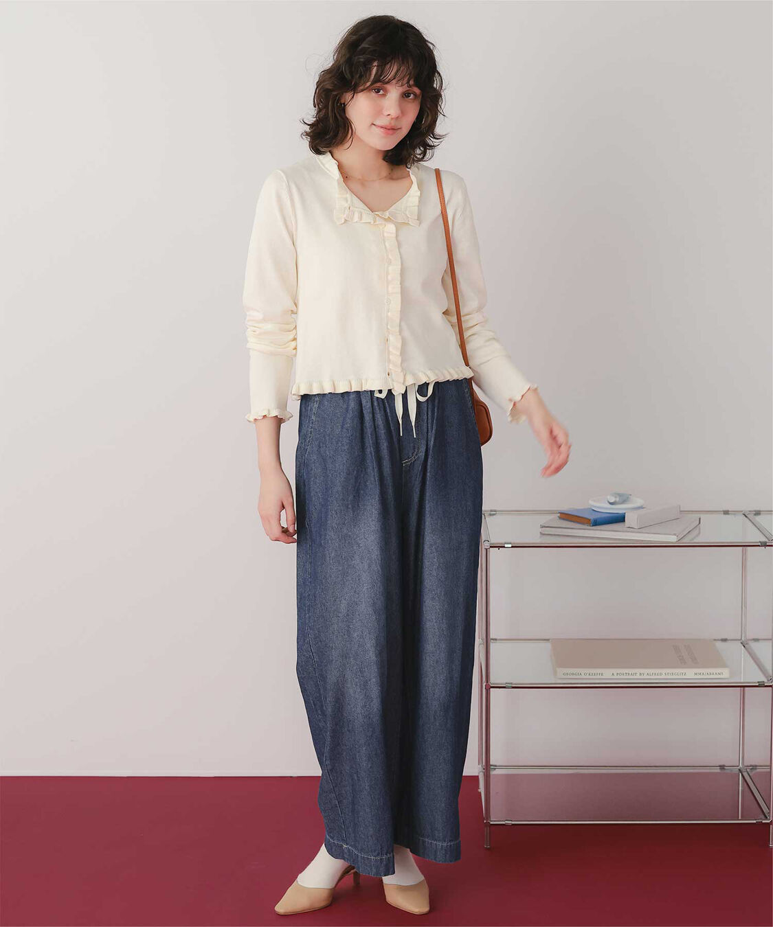 titivate「イージーワイドデニムパンツ」|デニム|