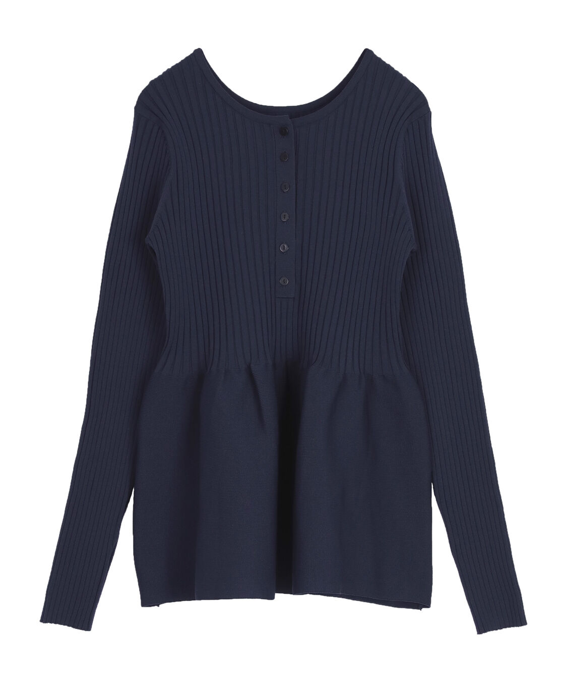 titivate「前後2wayヘンリーネックペプラムニットトップス」|ニット・セーター|