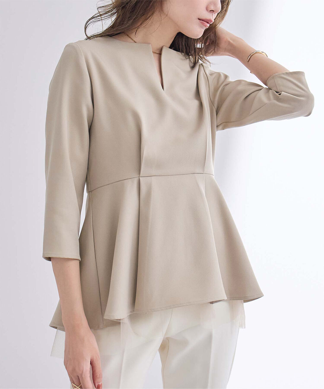 ur's「キーネックチュールティアードトップス」|シャツ・ブラウス|