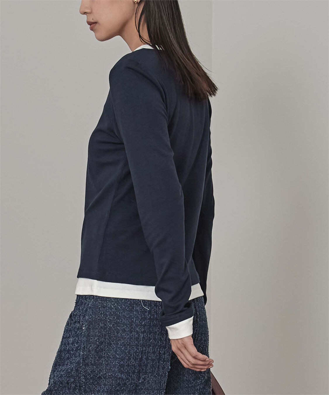 miette「レイヤード風ヘンリーネックトップス」|Tシャツ・カットソー|